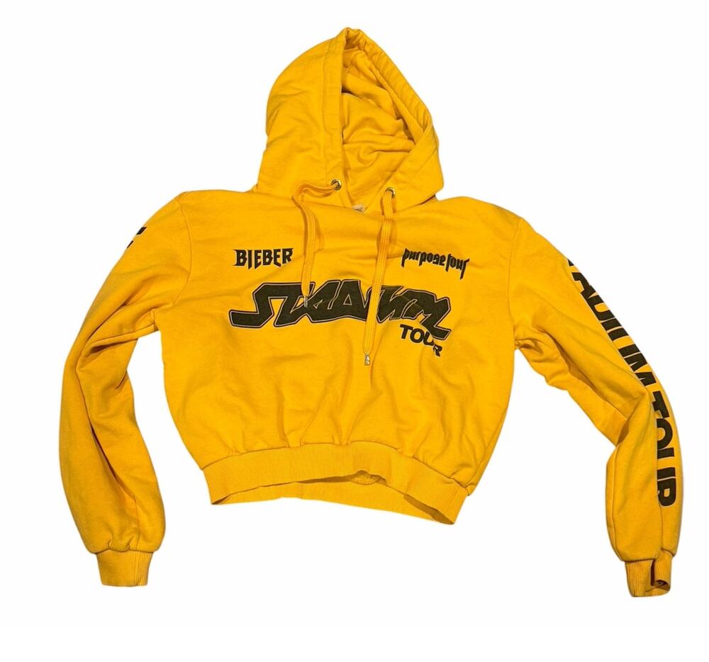 Justin Bieber Purpose Tour Yellow Sweater Pullover Small Concert Merch